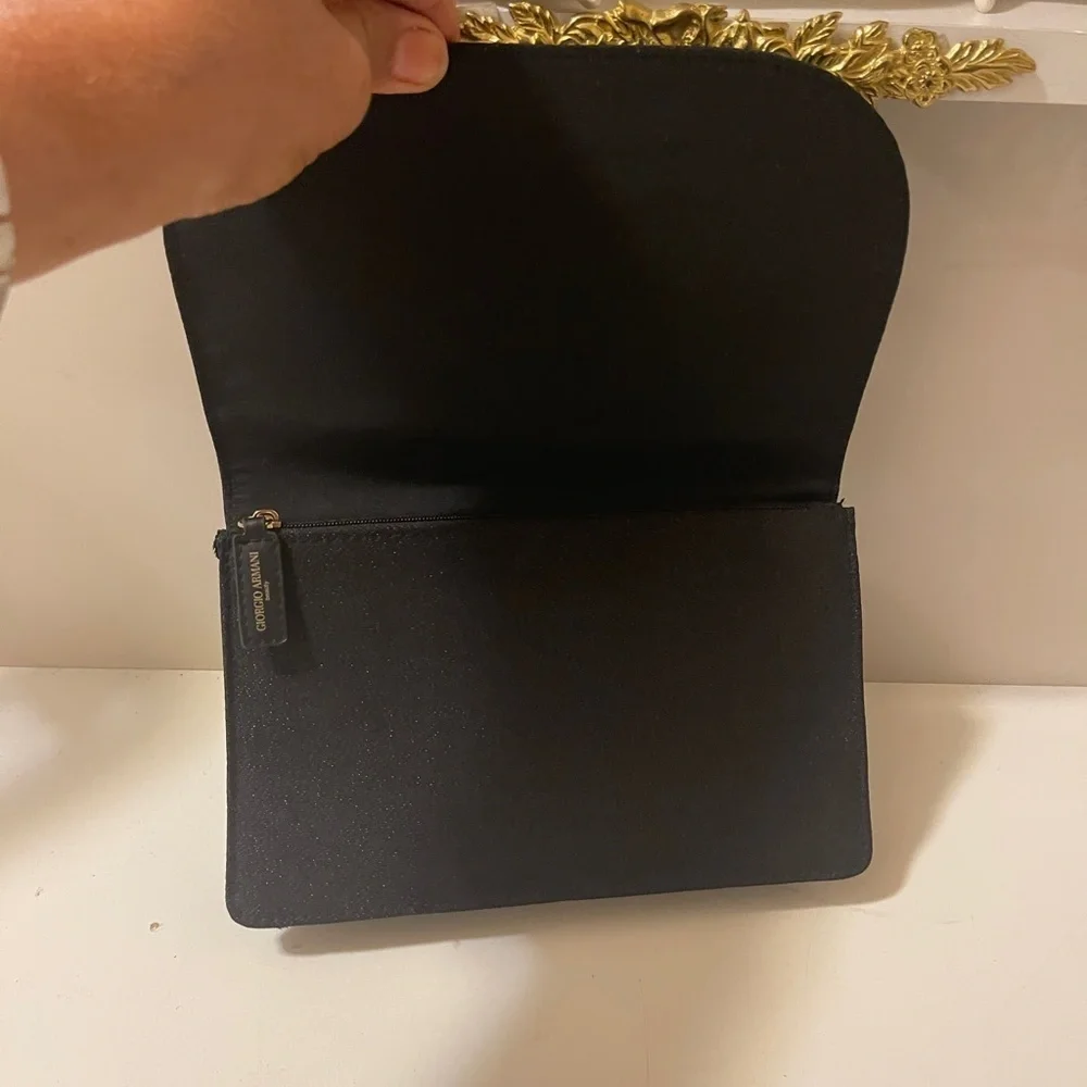 Giorgio Armani Black Sparkle Evening Pouch
